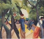 August Macke Promenade oil on canvas